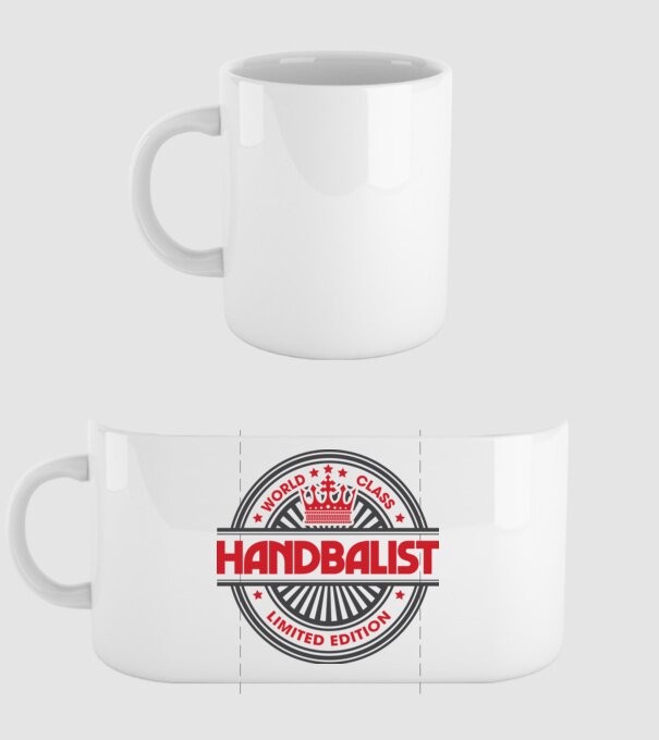 handbalist model alb pe tricou