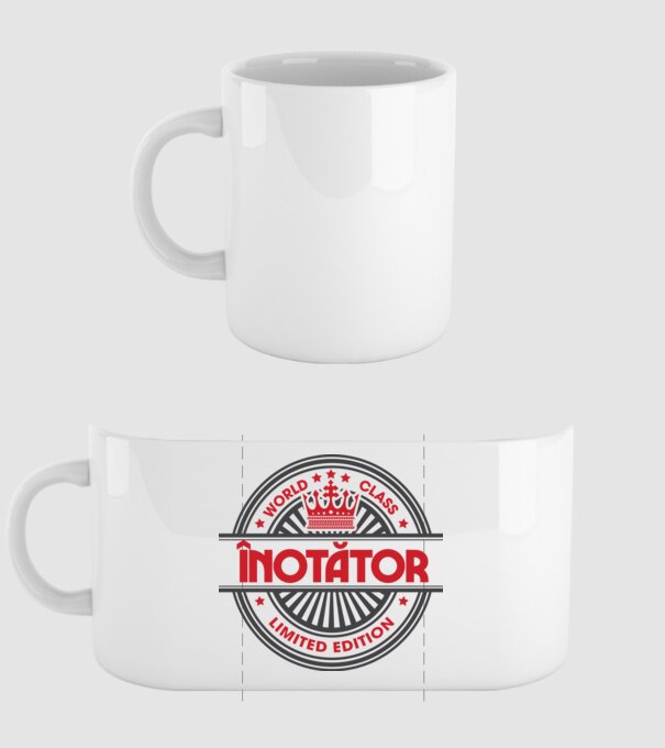 înotător model alb pe tricou