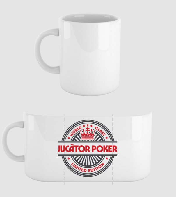 jucător poker model alb pe tricou