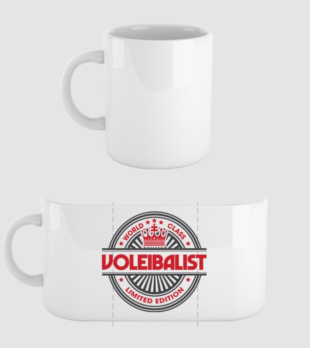 voleibalist model alb pe tricou
