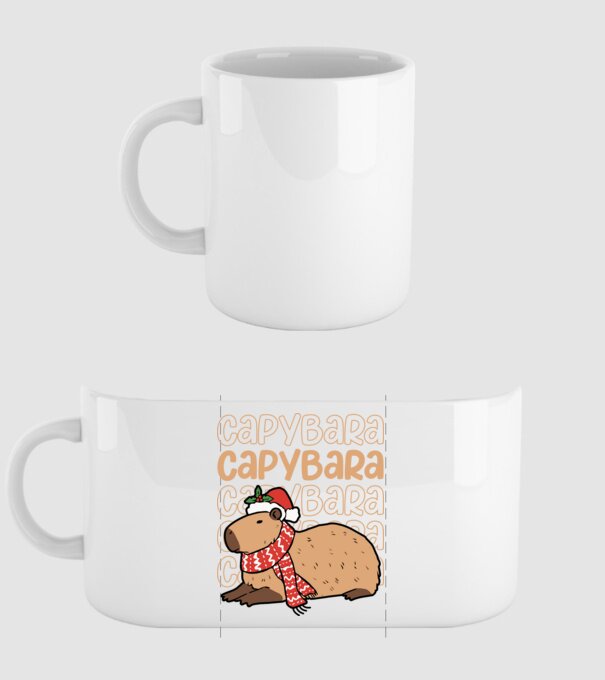 Xmas Cappy model alb pe tricou