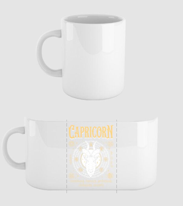 Zodiac femeie CAPRICORN golden model alb pe tricou