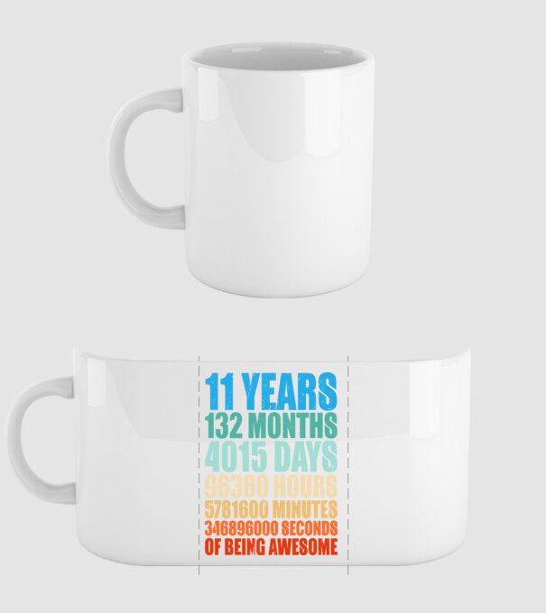 11 years of being awesome model alb pe tricou