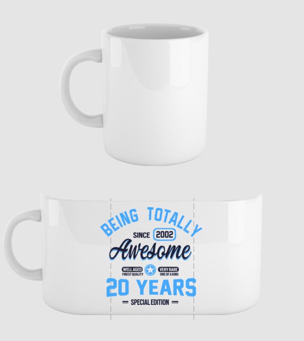 20 years of being totally awesome model alb pe tricou