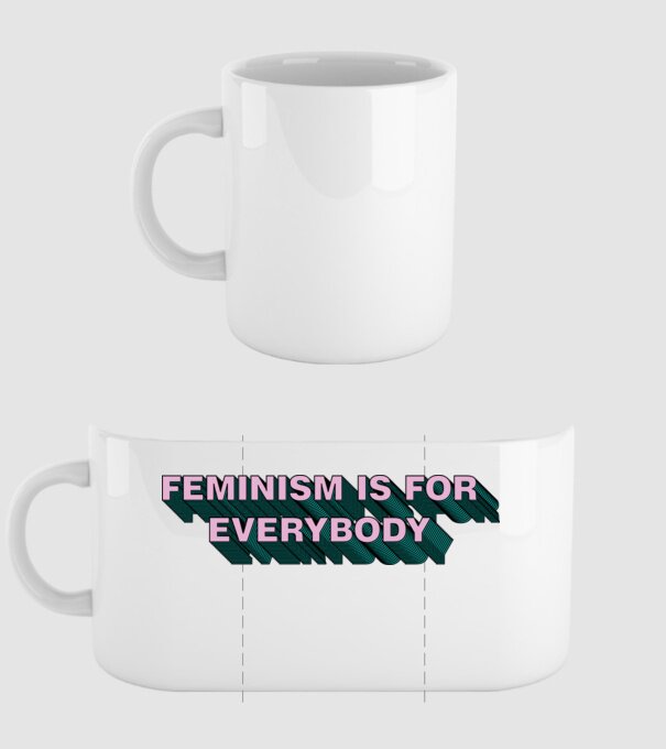 Feminismul este pentru toată lumea model alb pe tricou