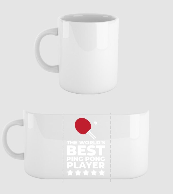 Cel mai bun jucător ping-pong engleză model alb pe tricou