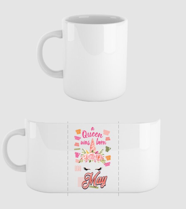 A queen was born in MÁJUS model alb pe tricou