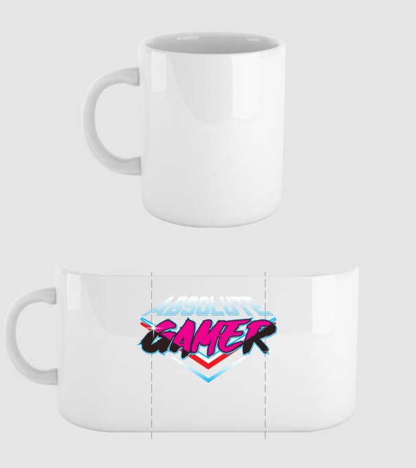 Absolute Gamer model alb pe tricou