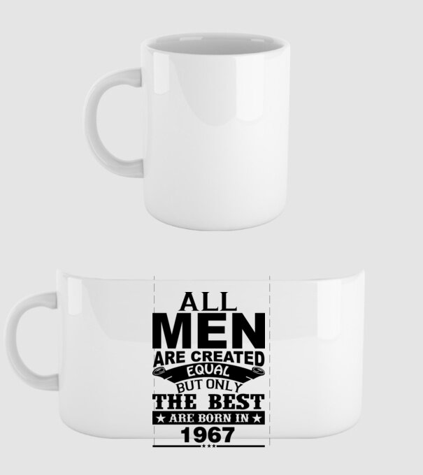All men are created - 1967 model alb pe tricou