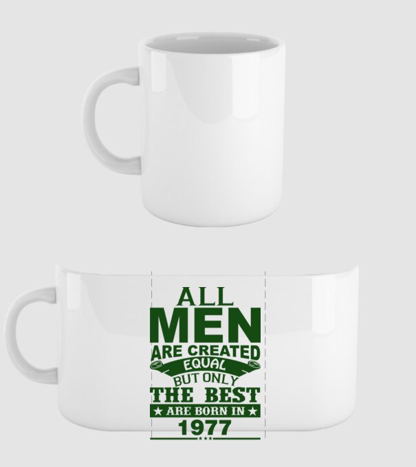 All men are created - 1977 model alb pe tricou