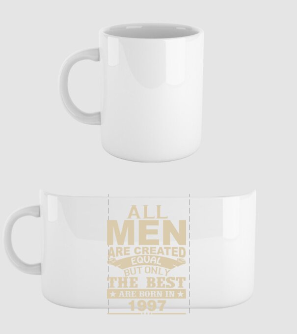 All men are created - 1997 model alb pe tricou