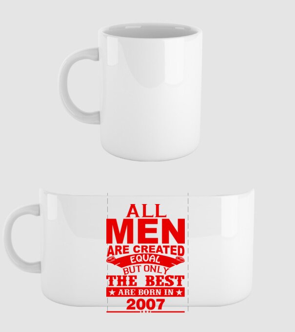All men are created - 2007 model alb pe tricou