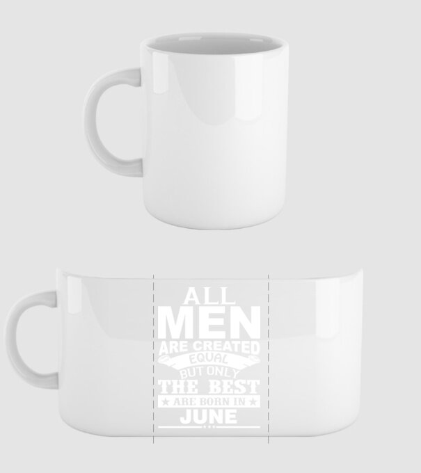 All men are created equal but only the best are born in june model alb pe tricou