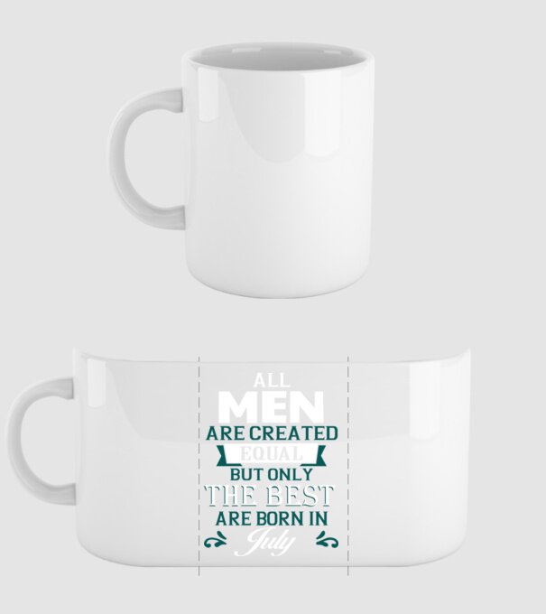 All men created equal but only the beat are born in july model alb pe tricou