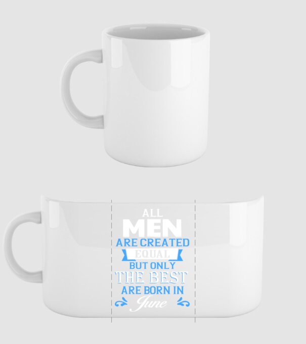 All men created equal but only the beat are born in june model alb pe tricou