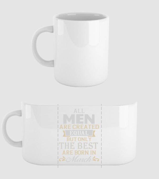 All men created equal but only the beat are born in march model alb pe tricou