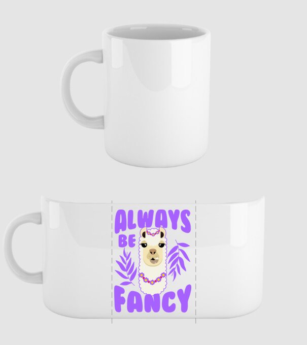 Always be fancy model alb pe tricou