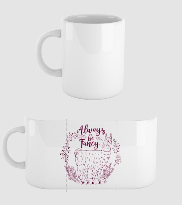 Always be fancy model alb pe tricou