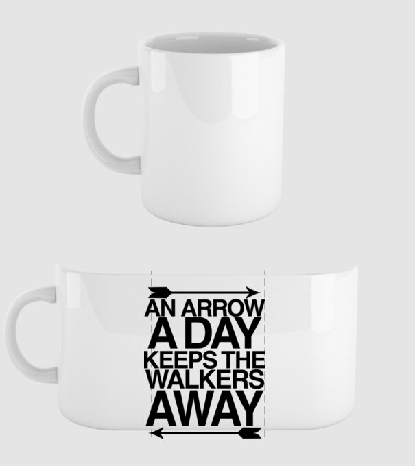 An arrow a day model alb pe tricou