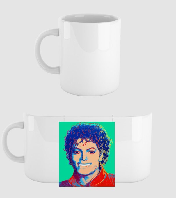 Micheal Jackson Art model alb pe tricou