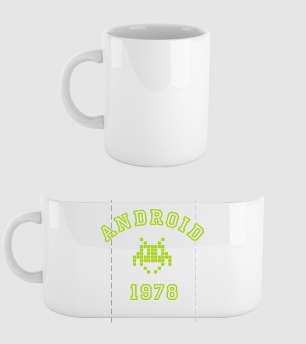 android model alb pe tricou
