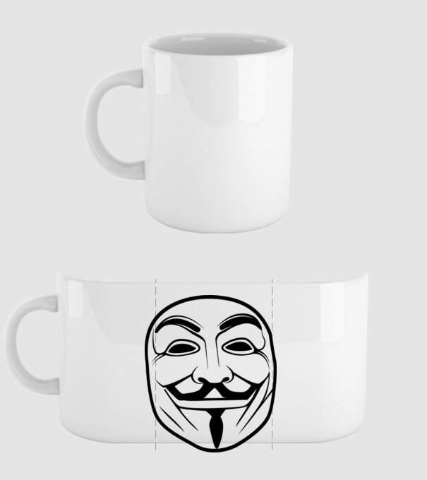 Anonymus model alb pe tricou