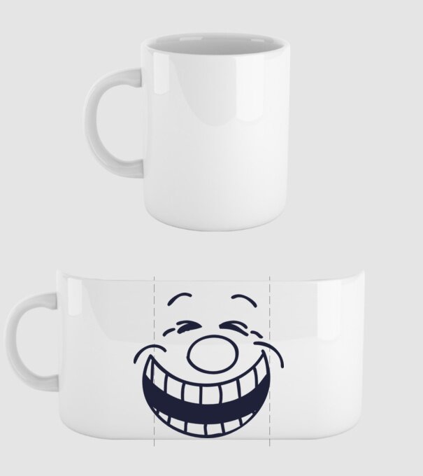Funny Face Smiley model alb pe tricou