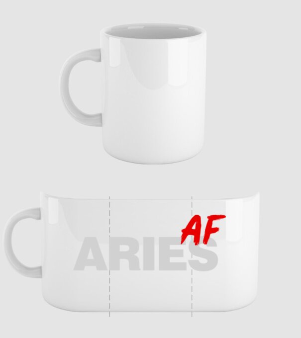 ARIES as fuck model alb pe tricou
