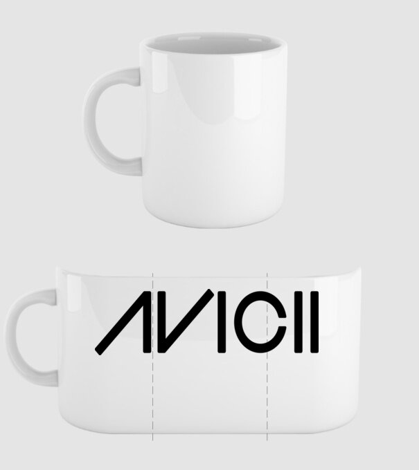 Avicii Logo model alb pe tricou