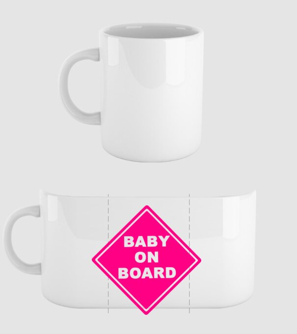 Baby on board model alb pe tricou