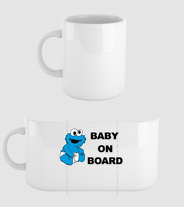 Baby Monster model alb pe tricou