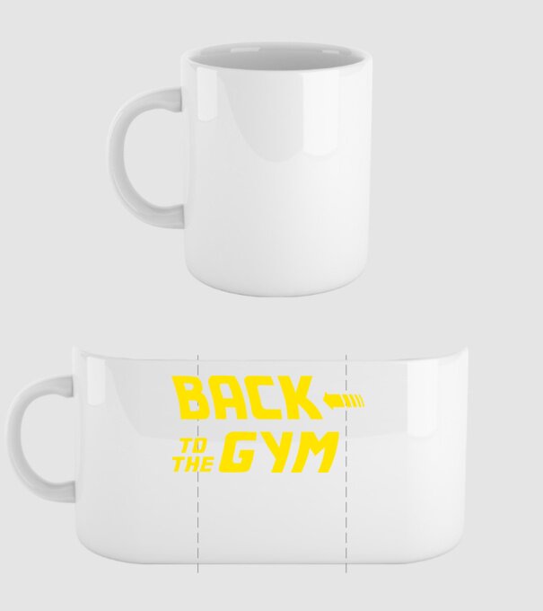 Back to the gym model alb pe tricou