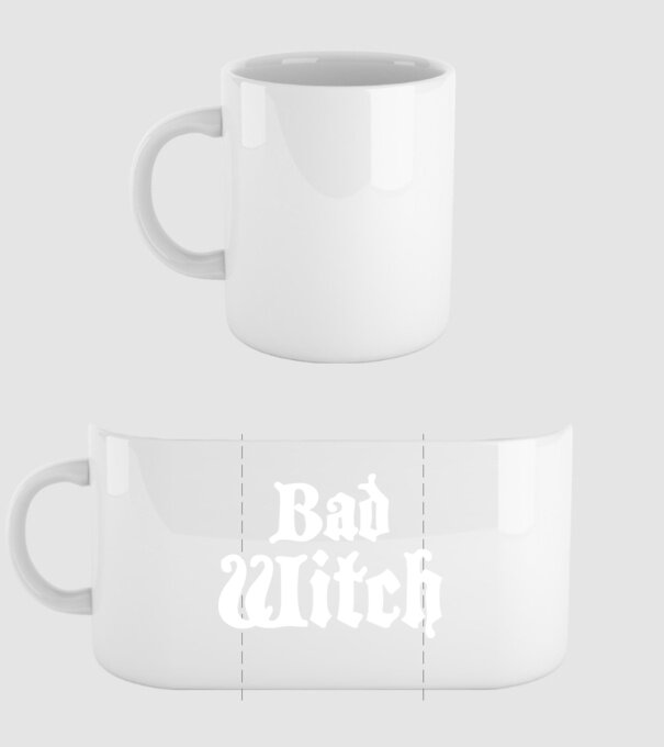 Bad Witch tricou cuplu model alb pe tricou