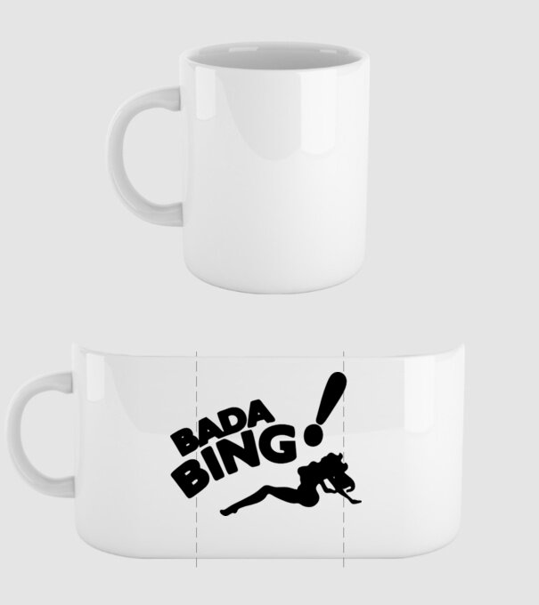 bada bing model alb pe tricou
