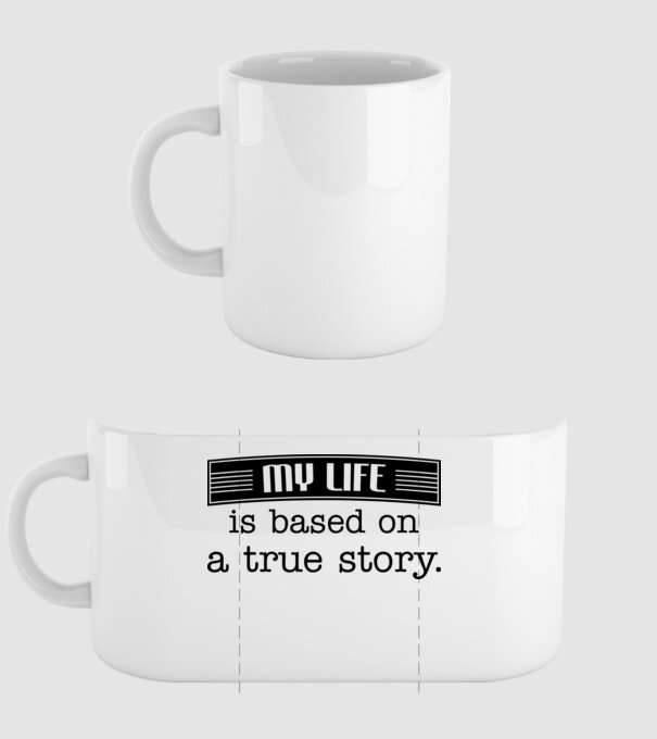 Based on true story. model alb pe tricou