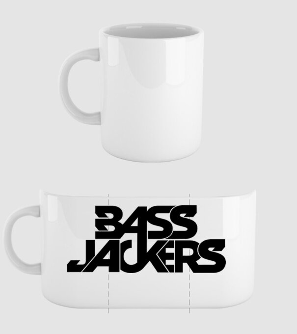 Bass Jackers model alb pe tricou