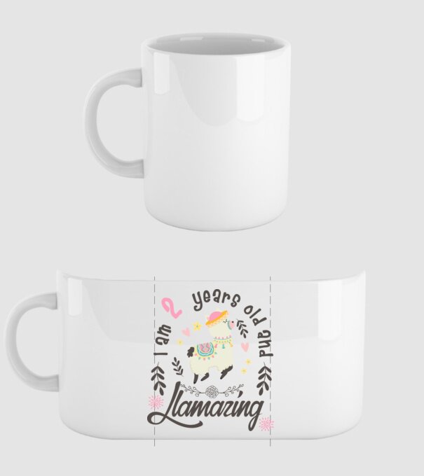 Birthday Llamazing 2 years old model alb pe tricou