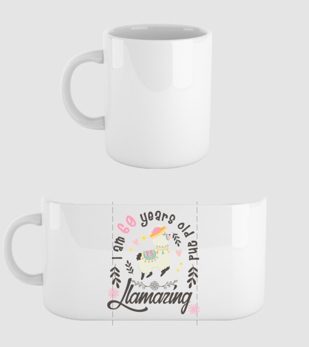 Birthday Llamazing 60 years old model alb pe tricou