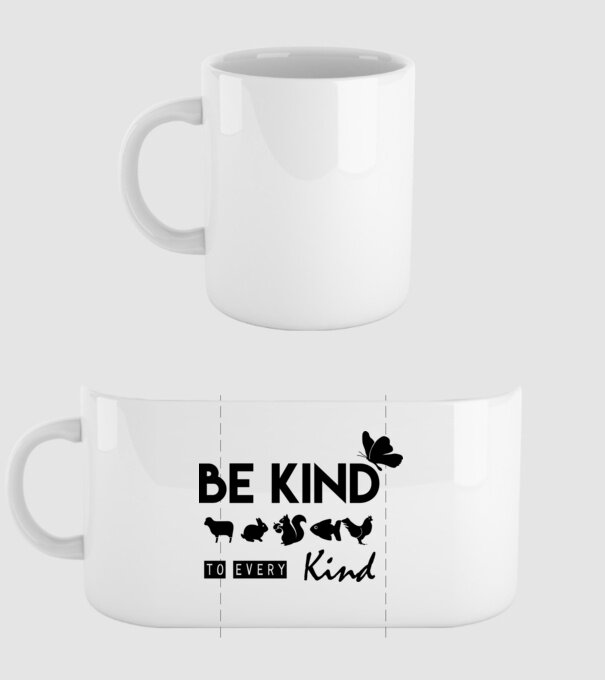 Be kind to every kind model alb pe tricou