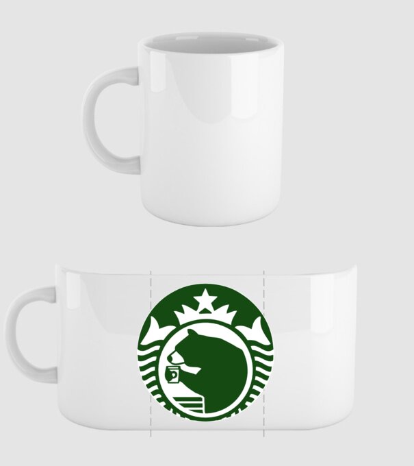 Bear Bucks model alb pe tricou