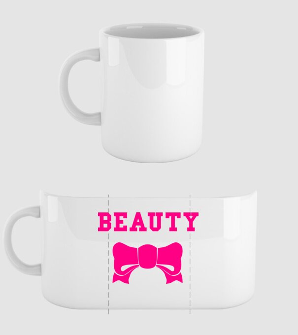 beauty model alb pe tricou