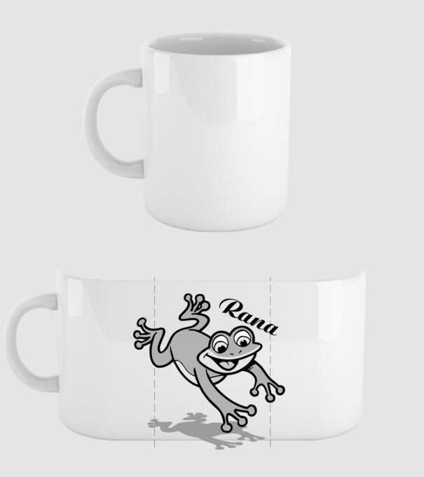 Frog model alb pe tricou