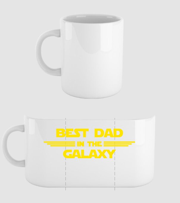 Best dad in the galaxy model alb pe tricou