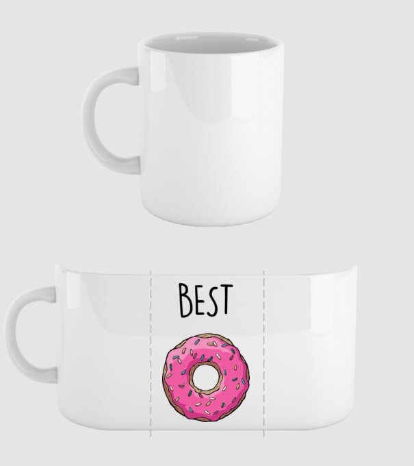 Best friends model alb pe tricou