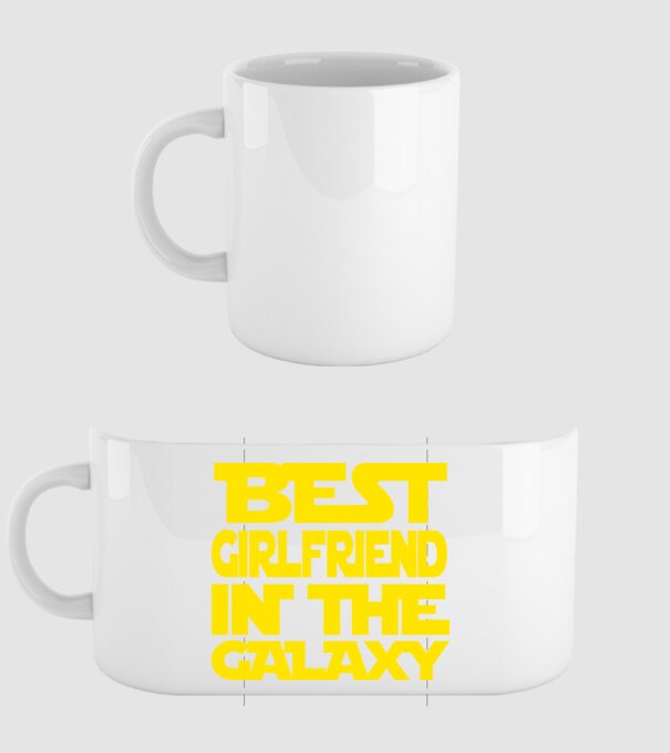 best girlfriend in the galaxy model alb pe tricou