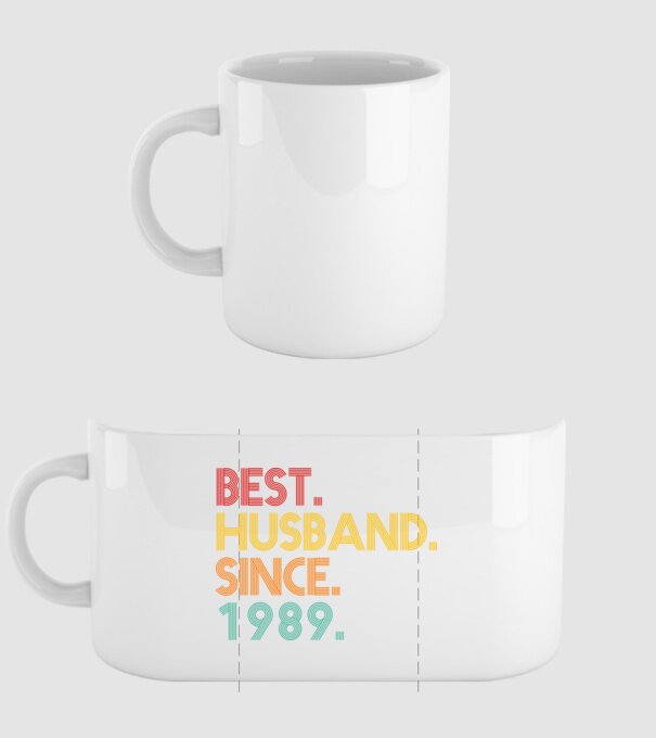 best husband since 1989 retro model alb pe tricou