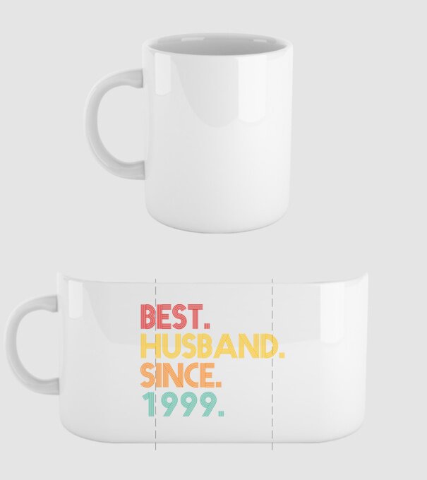 best husband since 1999 retro model alb pe tricou