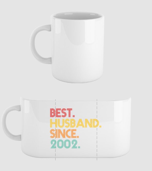 best husband since 2002 retro model alb pe tricou