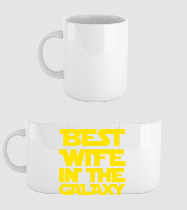 best wife in the galaxy model alb pe tricou