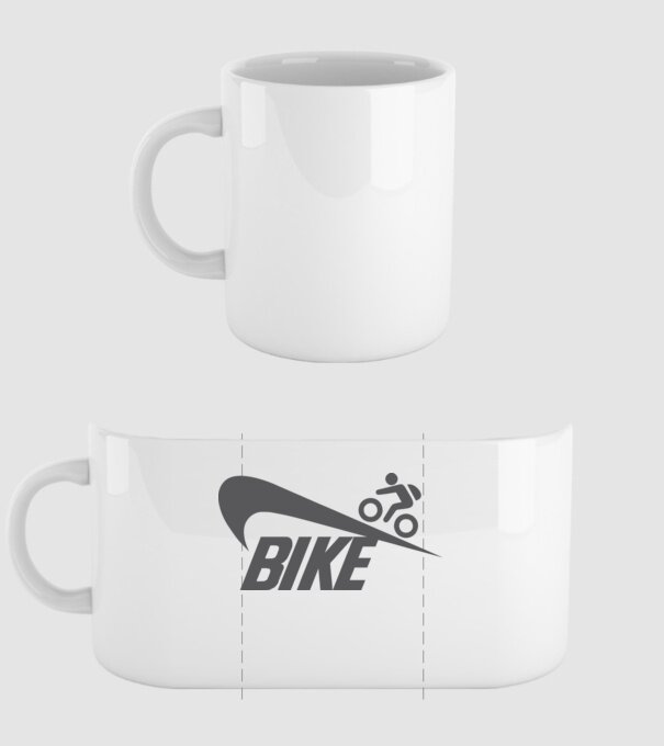 Bike logo model alb pe tricou